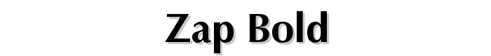 Zap Bold font